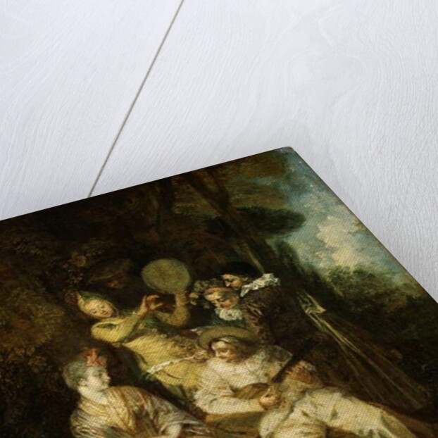 The Italian Serenade by Jean Antoine Watteau