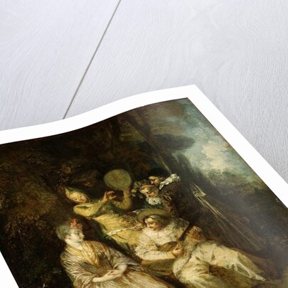 The Italian Serenade by Jean Antoine Watteau