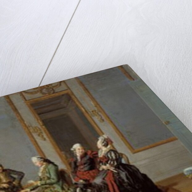 Gustavian Style Interior with Card-Players by Pehr Hillestrom