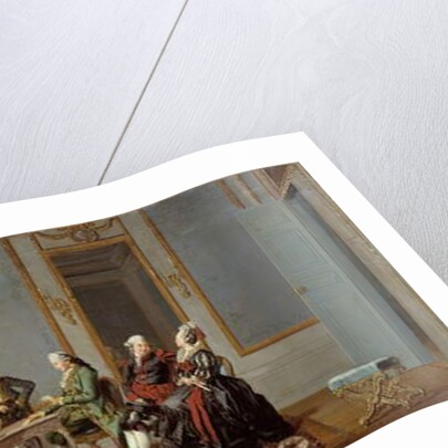 Gustavian Style Interior with Card-Players by Pehr Hillestrom