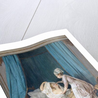 Lady Getting Out of Bed, 1776 by Niclas II Lafrensen