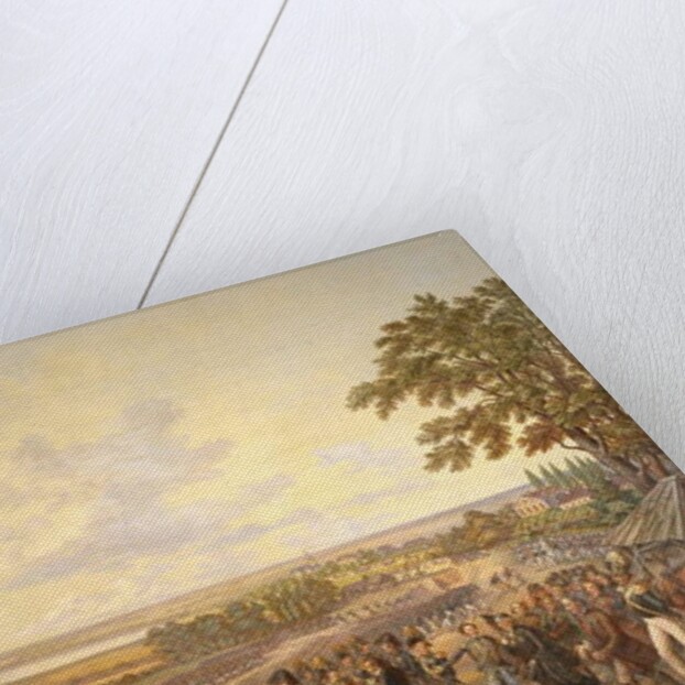 King Carl XIV Johan of Sweden Visiting the Canal Locks at Berg in 1819, 1856 by Alexander Wetterling