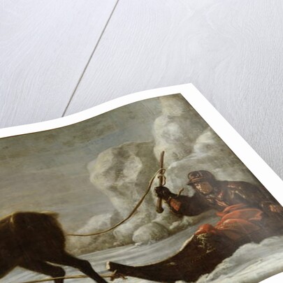 Abraham Renstirna Dressed as a Lapp and his Reindeer by David Klocker Ehrenstrahl