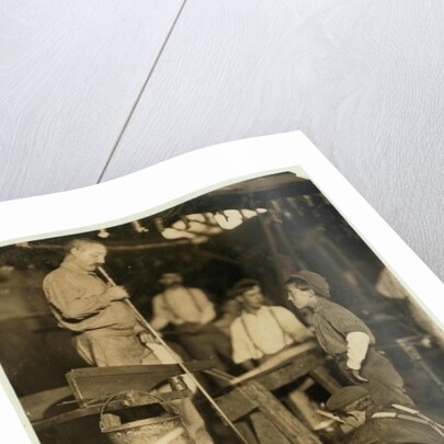 Blower and mould boy at Seneca Glass Works, Morgantown, West Virginia, 1908 by Lewis Wickes Hine