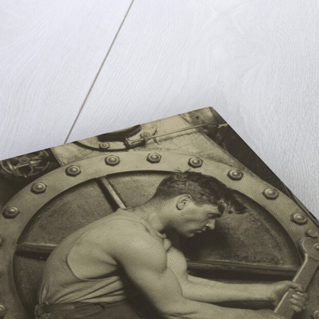 Mechanic and Steam Pump, 1921 by Lewis Wickes Hine