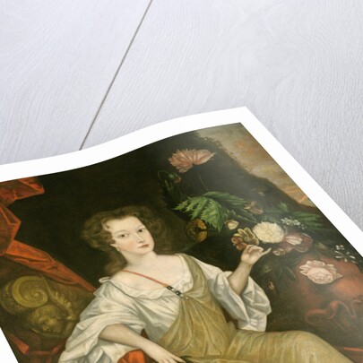 Young woman with a butterfly, c.1710 by American School