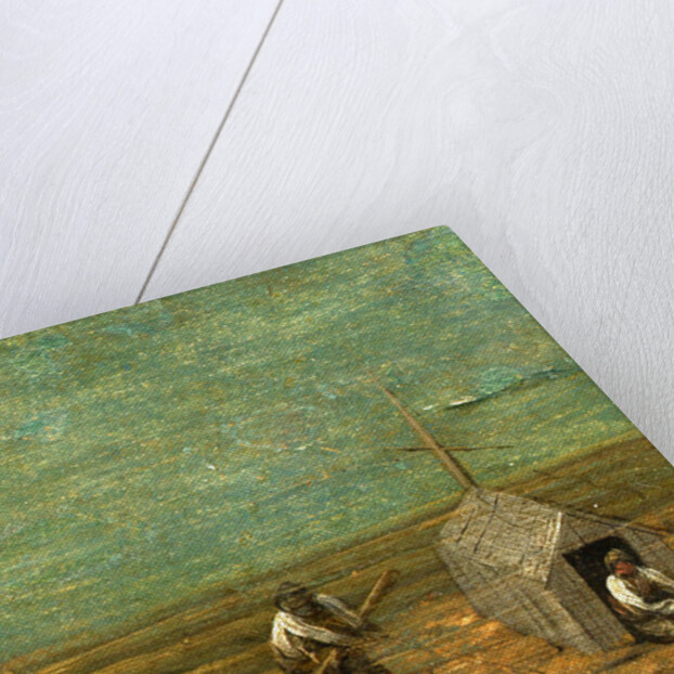 Raft detail from Tower of Babel, 1563 by Pieter the Elder Bruegel