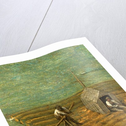 Raft detail from Tower of Babel, 1563 by Pieter the Elder Bruegel