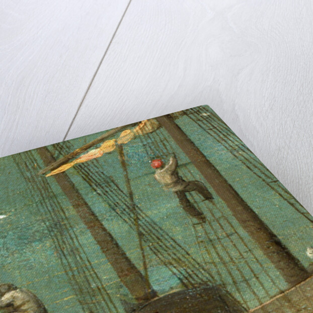 Ship rigging detail from Tower of Babel, 1563 by Pieter the Elder Bruegel