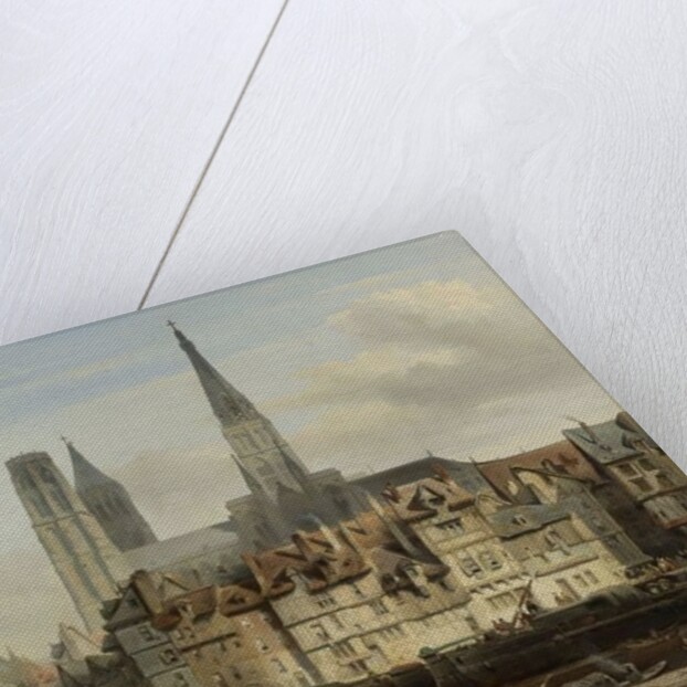 The Quay de Paris in Rouen, Johannes Bosboom, 1839 by Johannes Bosboom