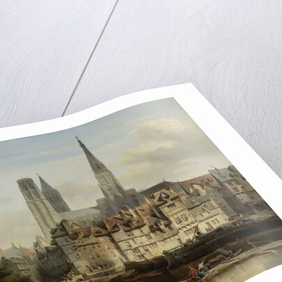 The Quay de Paris in Rouen, Johannes Bosboom, 1839 by Johannes Bosboom