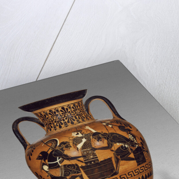 Athenian Attic black-figure neck amphora with Ajax and Achilles, c.510 BC by Greek school