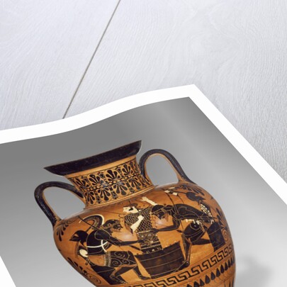 Athenian Attic black-figure neck amphora with Ajax and Achilles, c.510 BC by Greek school