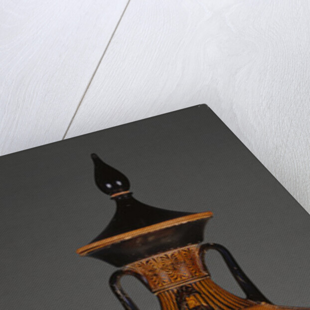 Panathenaic prize amphora with lid and figure of Athena, 363-2 BC by Greek school