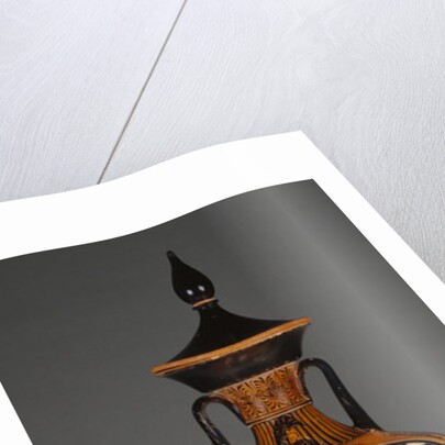 Panathenaic prize amphora with lid and figure of Athena, 363-2 BC by Greek school