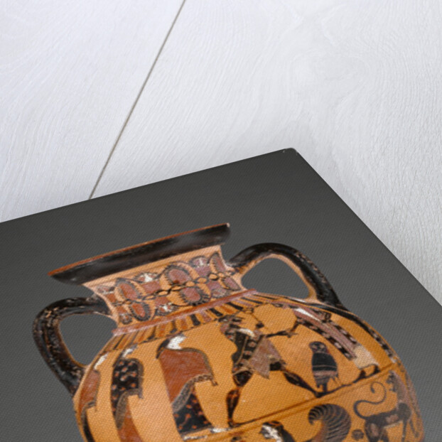 Euboean black-figure neck amphora decorated with the judgement of Paris, c.570-60 by Greek school