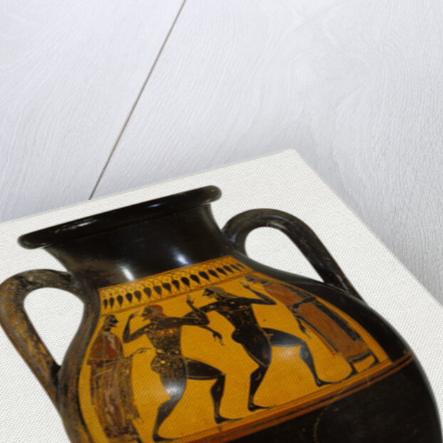 Athenian Attic black-figure amphora with dancers, c.540-30 BC by Greek school