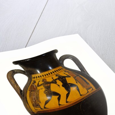 Athenian Attic black-figure amphora with dancers, c.540-30 BC by Greek school
