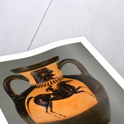 Athenian Attic black-figure amphora with naked rider, c.570-60 by Greek school
