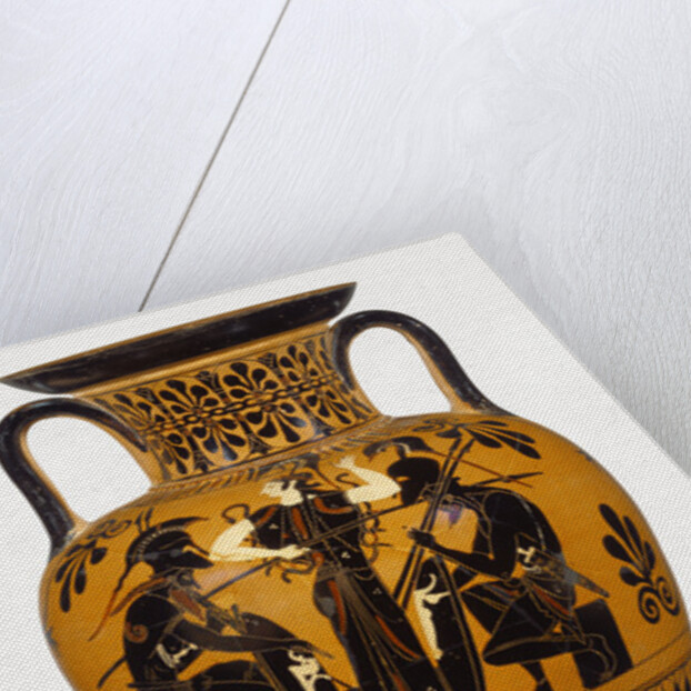 Athenian Attic black-figure neck amphora, attributed to the Leagros group, with Ajax and Achilles, c.510 BC by Greek school