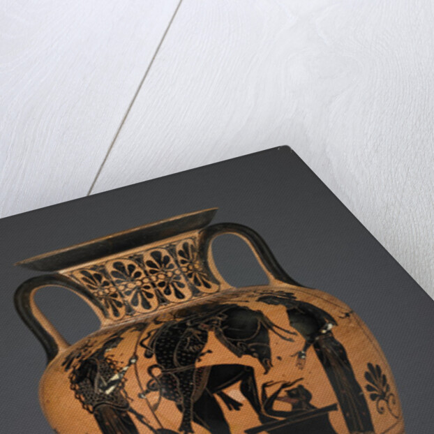 Athenian Attic black-figure amphora with Heracles carrying the Erymanthean boar, c.510 BC by Greek school
