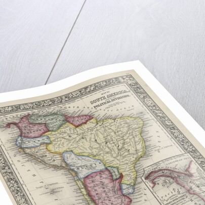 Map of South America showing its political divisions from Mitchell's new general atlas, 1863 by Samuel Augustus Mitchell