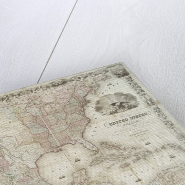 Map of the United States of America, British provinces, Mexico, West Indies and Central America, 1850 by American School