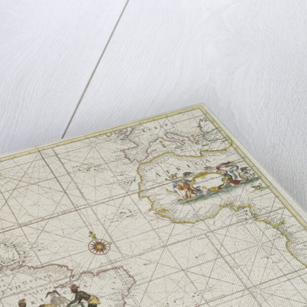 Chart of the Western Ocean with rhumb lines by Jeremiah Seller, 1705 by English School