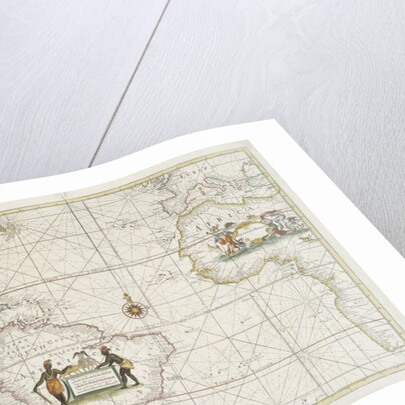 Chart of the Western Ocean with rhumb lines by Jeremiah Seller, 1705 by English School