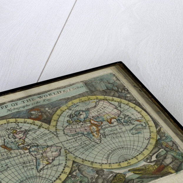 A map of the world from Atlas maritimus by John Seller, 1682 by John Seller