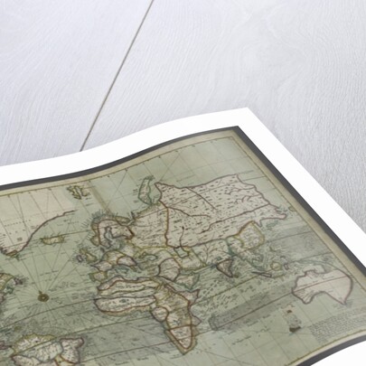 A new and correct map of the world from an atlas of the sea, 1707 by English School