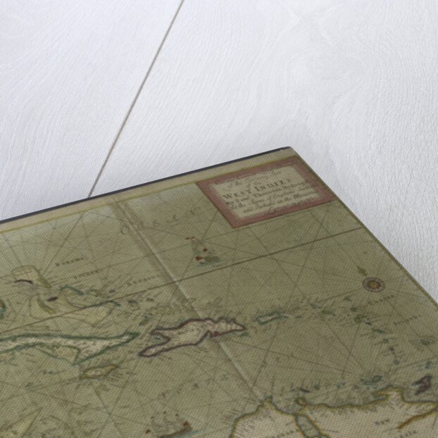 Trading map of the West Indies, 1707 by English School