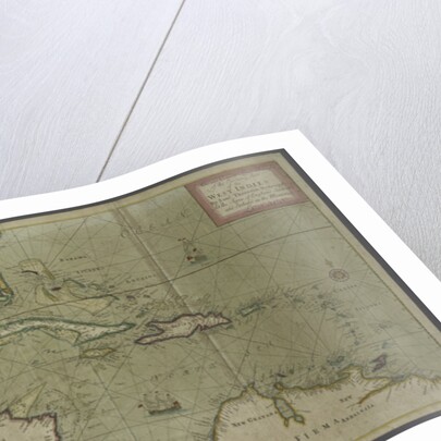 Trading map of the West Indies, 1707 by English School