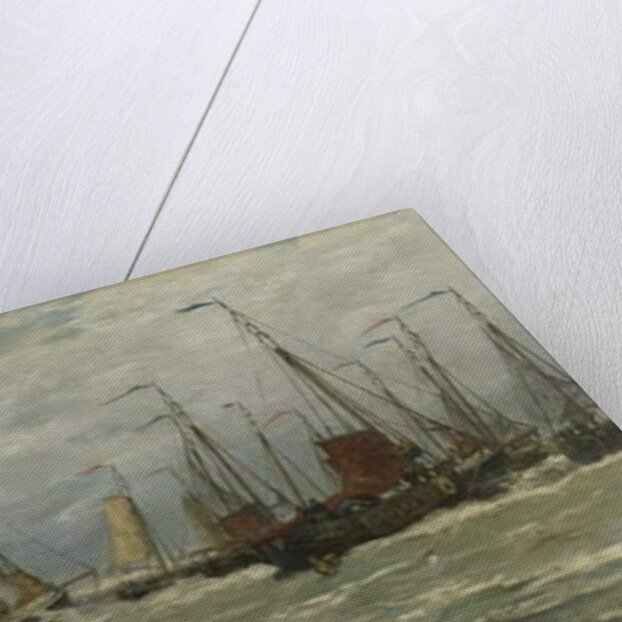 Fishing Pinks in Breaking Waves, c.1875-85 by Hendrik William Mesdag