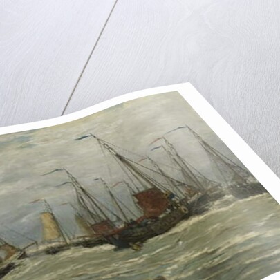 Fishing Pinks in Breaking Waves, c.1875-85 by Hendrik William Mesdag