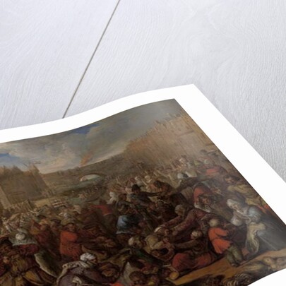 Distribution of Herring and White Bread at the Relief of Leiden, 3 October 1574, c.1600 by Otto van Veen