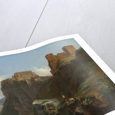 View of the Castello di San Giuliano, near Trapani, Sicily, c.1824-6 by Louise Josephine Sarazin de Belmont