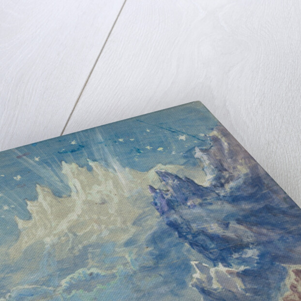 Fantastic Mountainous Landscape with a Starry Sky by Robert Caney