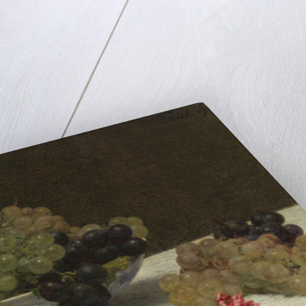 Still Life with Grapes and a Carnation, c.1880 by Ignace Henri Jean Fantin-Latour