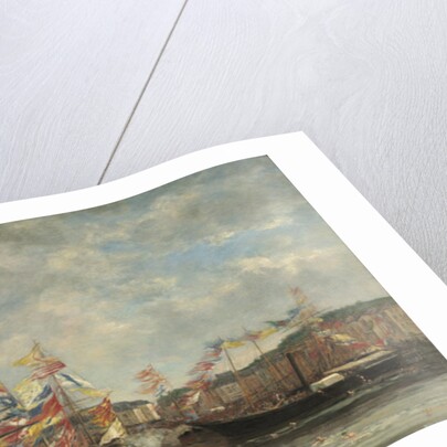 Festival in the Harbour of Honfleur, 1858 by Eugene Louis Boudin