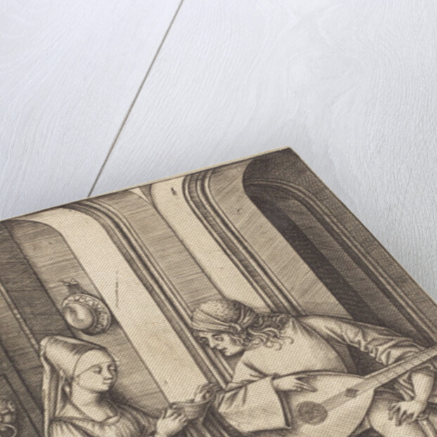 The Lute Player and the Singer, c.1500 by Israhel van the younger Meckenem