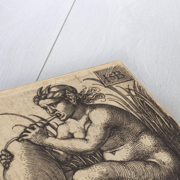 Satyr Woman Playing Bagpipe, c.1525-50 by Hans Sebald Beham