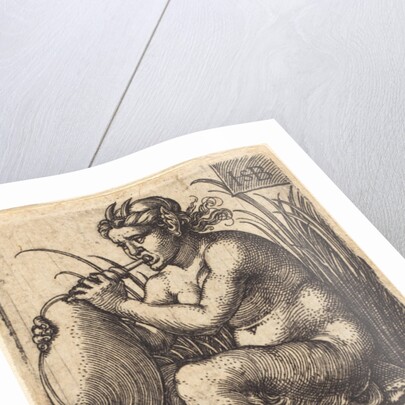 Satyr Woman Playing Bagpipe, c.1525-50 by Hans Sebald Beham