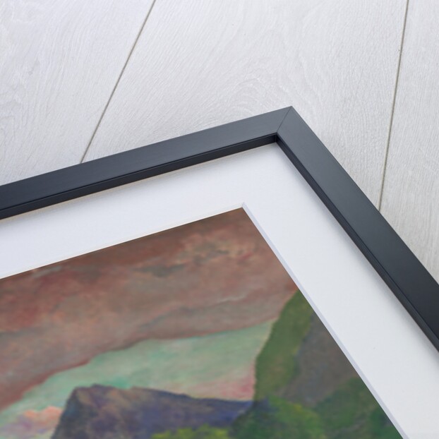 Afterglow, Tautira River, Tahiti, Fisherman Spearing a Fish, c.1895 by John La Farge or Lafarge