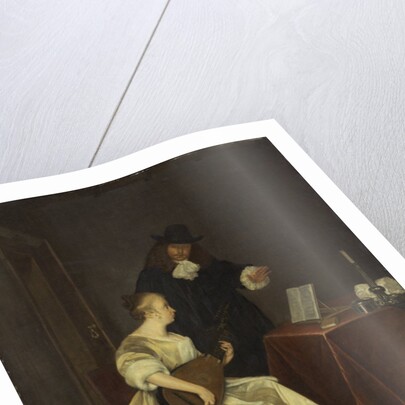 The Music Lesson, c.1670 by Gerard ter Borch or Terborch