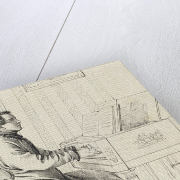 Grimm, Ludwig Emil German, 1790 - 1863 The Artist's Brother-in-Law, Ludwig Hassenpflug, Preparing to Play the Piano, 1826 by Ludwig Emil Grimm