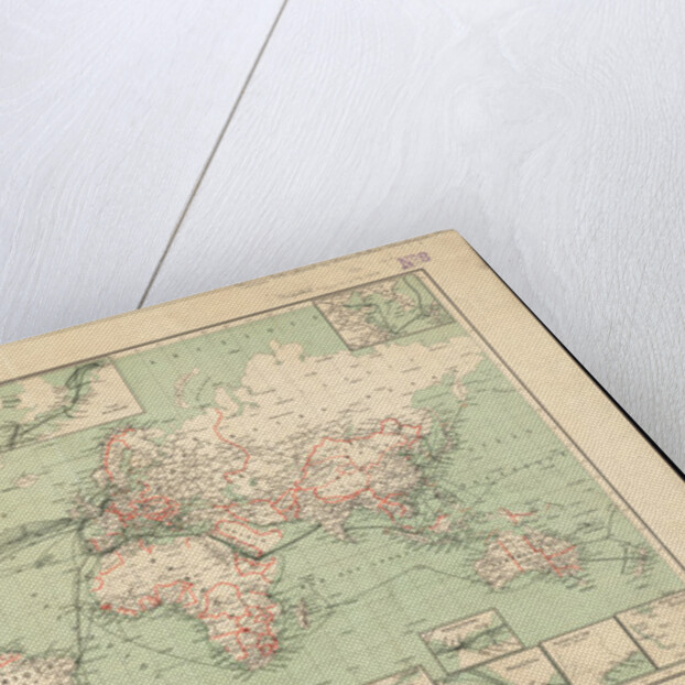 World map of telegraph lines published by the International Telegraph Bureau, 1901 Scale: [ca. 1:70,000,000] by Anonymous