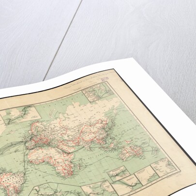 World map of telegraph lines published by the International Telegraph Bureau, 1901 Scale: [ca. 1:70,000,000] by Anonymous