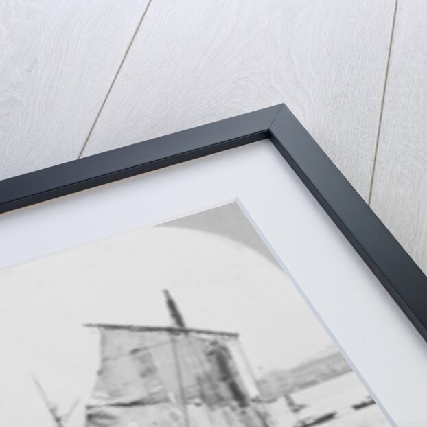 Chinese junk and British battleship in the harbour at Hong Kong, 1902 by Carlton Harlow Graves