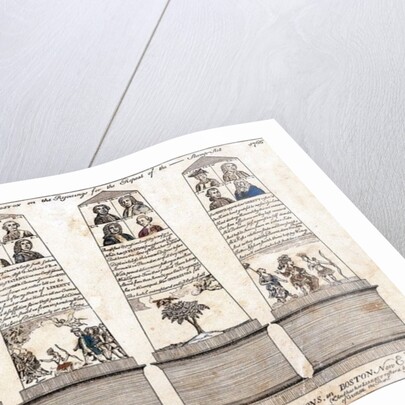 A view of the obelisk erected under Liberty-tree in Boston on the rejoicings for the repeal of the Stamp Act 1766 by Paul Revere